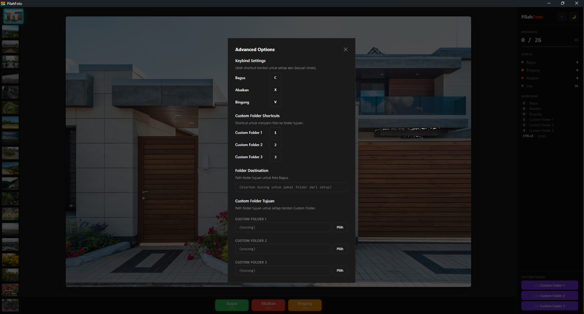 PilahFoto merender file RAW resolusi tinggi tanpa lag